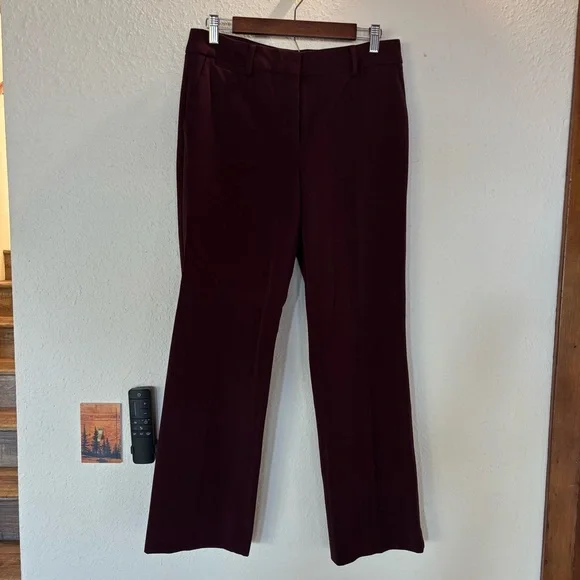 Talbots Barely Boot Deep Burgundy Pants - Picture 2 of 8